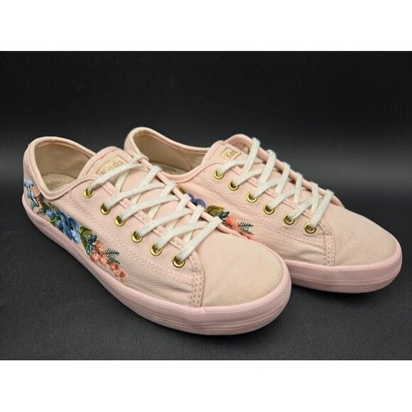 Keds Shoes Womens 10 Pink Kickstart Floral Embroidered Spring Faiy Cottage - Picture 3 of 9